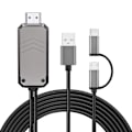 Miniatyrbild 1 av 8: Android Type-C/Micro USB till HDMI-kabel MHL till HDMI-adapter