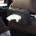 Miniatyrbillede 1 af 10: Car Tissue Box Tissue Holder SORT STRAP-ON VERSION STRAP-ON Black Strap-on version-Strap-on version