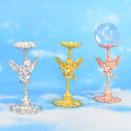Miniatyrbillede 8 af 9: Angel Display Base Holder Krystalkugle Display Stand GULD Gold