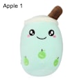 Miniatyrbild 1 av 10: Bubble Tea Cup Formad kudde Mjölkte-mönster APPLE 1 1 apple 1-1