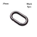 Pikkukuva 1 / 10: 5kpl Jousi soikeat renkaat Laukku Vyön soljet MUSTA 35MM Black 35mm
