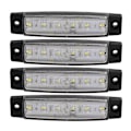 Miniatyrbillede 1 af 10: 4 STK LED-sidemarkeringsindikatorlys Advarselsbaglygte HVID White 24V-24V