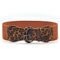 Miniatyrbillede 1 af 10: Bredt elastisk bælte Cinch talje stretch bælte LEOPARD PRINT Leopard print