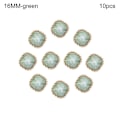 Miniatyrbillede 1 af 10: 10 stk Tøjknapper Skjorteknapper GRØN 16MM10STK 10STK green 16MM10pcs-10pcs