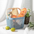 Miniatyrbillede 3 af 9: Metal Mesh Stål Kurv Opbevaring Organizer Kurv SORT Black