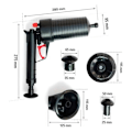 Miniatyrbillede 4 af 8: Toilet Stemplet Afløb tilstopning Remover Afløbsblaster