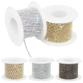Miniatyrbilde 5 av 10: Rhinestone Chains AB Dense Claw Chain GULL SORT GULL SORT Gold black