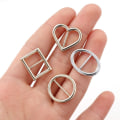 Miniatyrbilde 8 av 9: 10stk/Sett Skyvespenne Beltespenne SØLVREKTANGULÆR silver Rectangular-Rectangular