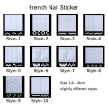 Miniatyrbilde 2 av 10: 50 stk fransk negleklistremerke Nail Enhancement STYLE-9 STYLE-9 Style-9