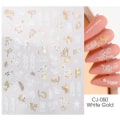 Miniatyrbillede 1 af 10: Nail Stickers 3D Bronzing Flowers CJ-050 CJ-050