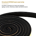Pikkukuva 6 / 7: 3 rullaa Foam Seal Tape Weather Stripping Foam Weatherstrip