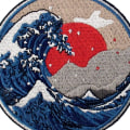 Pikkukuva 4 / 4: 6 kpl Big Wave Sun Söpöjä Patches Vaatteet Silitettävä kirjailtu