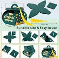 Miniatyrbillede 5 af 10: 12stk Slikæske Gaveæske GRØN 12STK 12STK Green 12Pcs-12Pcs