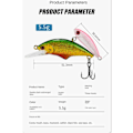 Miniatyrbilde 7 av 10: 2stk Vib fiskeagn VIB synkende lokke D D D