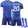 Miniatyrbillede 1 af 2: 2025-2026 Chelsea Hjemmebane Børnefodboldtrøje med sokker No.20 Palmer Adult L