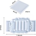 Miniatyrbillede 3 af 6: 4 stk Square Coaster coaster forme til epoxyharpiks silikone