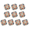 Miniatyrbilde 1 av 10: 10 stk Metallblomstknapper Rhinestone-knapp E E E