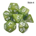 Miniatyrbillede 1 af 8: 7 stk/sæt DND-terninger Polyhedriske terninger STYLE 6 STYLE 6 Style 6