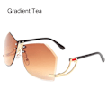 Pikkukuva 1 / 10: Reunattomat aurinkolasit Wrap Auringon lasit GRADIENT TEA