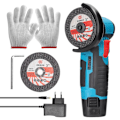 Miniatyrbilde 1 av 10: Vinkelsliper Elektrisk sliping BLÅ EU 1*BATTERI EU 1*BATTERI blue EU 1*battery-EU 1*battery