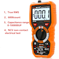Miniatyrbild 9 av 10: Digital Smart Multimeter Transistor Testers 6000 Counts True RMS