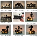 Miniatyrbillede 2 af 10: Projektion lysestage metal lysestage E E E