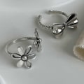 Miniatyrbillede 3 af 10: 3 Stk Bue Knop Ringe Åbne Ringe BOW-3STK BOW-3STK Bow-3pcs