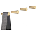 Miniatyrbillede 4 af 10: 4Pak Guld Messing Dekorative Vægkroge Håndklædekrog L-FORMET L-shaped