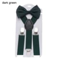 1 sett Barnestropper Elastiske Seler Kule slips Belter MØRK GRØNN dark green