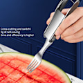 Miniatyrbillede 9 af 10: Vandmelon Slicer Cutter Vandmelon Gaffel Frugt Forks Slicer