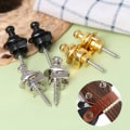 Miniatyrbilde 9 av 10: 2 STK gitarstropplåser Bassbelteblokker SØLV Silver