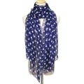 Miniatyrbilde 8 av 10: Polka Dot Skjerf Silke Skjerf SVART Black