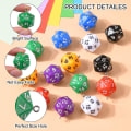 Miniatyrbillede 3 af 3: 28 stk 7 farver akryl 3D 20-sidet facetteret spil polyhedral