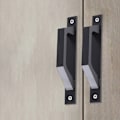 Miniatyrbilde 7 av 10: Låvedørtrekkhåndtak Dørhåndtak SORT A A black A-A