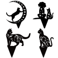 Miniatyrbilde 3 av 7: Katt Dyr Silhouette Hage Ornamenter C C C