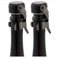 Miniatyrbillede 5 af 10: 2stk Flaskepropper Vinpropper METALSORT metalblack