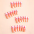 Miniatyrbild 7 av 10: Fake Nails Long French 1 1 1