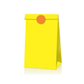 Miniatyrbilde 1 av 10: 5 stk Poser og klistremerke Stand Up GUL Yellow