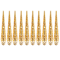 Miniatyrbillede 1 af 10: 10 stk falsk negle finger neglespids GULD 12CM10STK 10STK Gold 12cm10Pcs-10Pcs