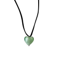 Miniatyrbild 9 av 10: Hjärta Halsband Ametisthänge GRÖN Green