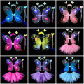 Miniatyrbillede 9 af 10: LED børnekostume rekvisitter Sommerfuglevinger sæt LILLA 4 STK/SÆT Purple 4pcs/set-4pcs/set