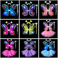 Pikkukuva 9 / 10: LED-lasten pukurekvisiitta Butterfly Wings -setit KELTAINEN 3 Yellow 3 Pcs/set-3 Pcs/set
