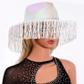 Miniatyrbild 3 av 10: Cowboyhatt Glitter Cowgirlhatt VIT White
