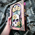 Miniatyrbillede 7 af 10: Skull Hidden Key Journal Keepsake Memory Journal 01 01 01