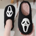 Miniatyrbild 4 av 10: Ghost face Tofflor Pumpa Tofflor Halloween Tofflor VIT white 14