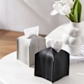 Miniatyrbillede 9 af 10: PU Læder Tissue Box SORT black