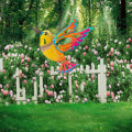 Pikkukuva 5 / 7: Metalliset Hummingbird-sisustus Puutarhan vaarnan puutarhakoristeet