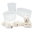 Miniatyrbild 6 av 8: Polar Bear Candle Form 3D Art Wax Form 3 3 3
