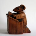Miniatyrbillede 7 af 9: Kirkemus harpiks statuer Rotte Ornament