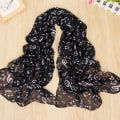 Miniatyrbillede 1 af 10: Chiffon Hijab Silketørklæde SORT Black